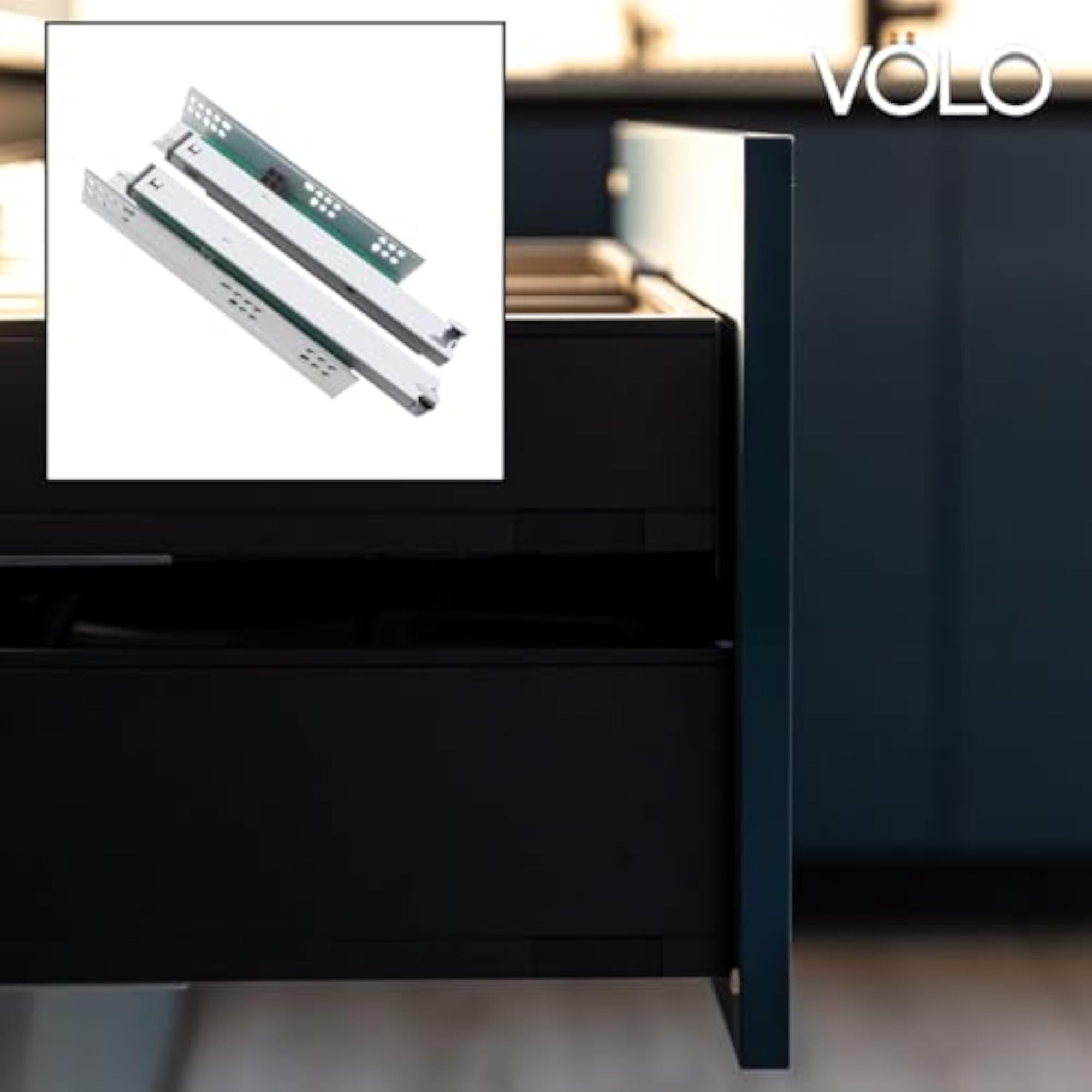 Undermount Drawer Slide Runner with Silent Soft Closing Hydraulic